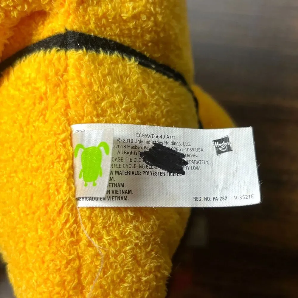 Uglydoll Wage Stuffed Plushie 2019 Hasbro Yellow Movie Toy Soft Furry Doll 13.5